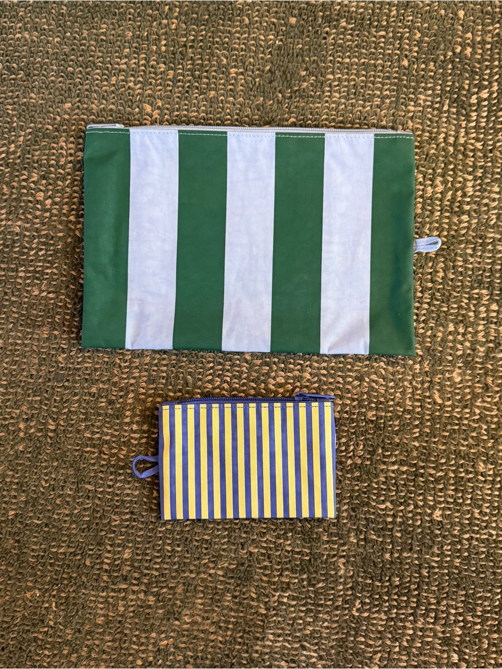 BAGGU flat pouches, stripes